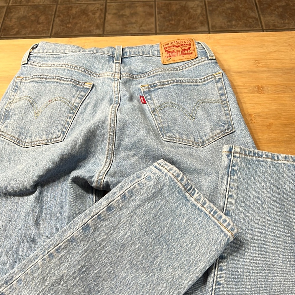 Levi 501 straight leg jeans.